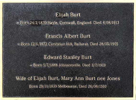Burt headstone
