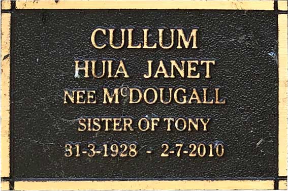 Huia Janet Cullum