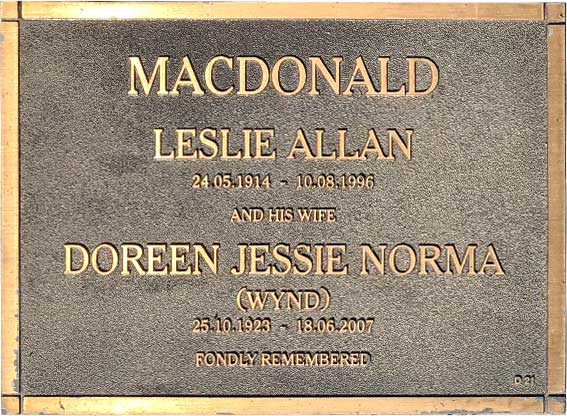 Doreen Jessie Norma Macdonald